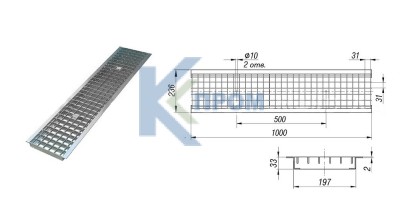 Решетка водоприемная РВ -20.23,6.100