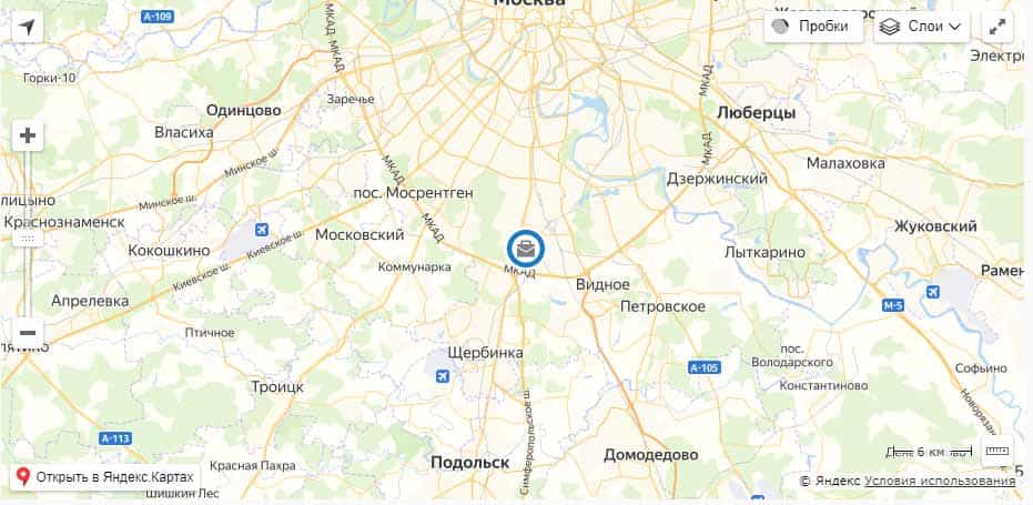 Карта проезда